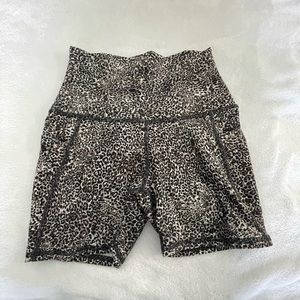 cheetah biker shorts